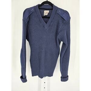 Brigade Quartermasters Woolly Pulley Sweater Mens 46 Wool Elbow Patch Military